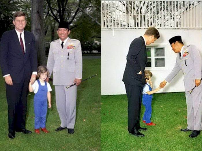 Foto Langka Ketika Bung Karno Jumpa Presiden AS John F Kennedy dan Putrinya, Bahas Apa?