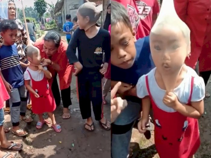Viral Video Bocah Lomba 17-an Tiup Lilin Pakai Stoking, Aksinya Bikin Warganet Ngakak!