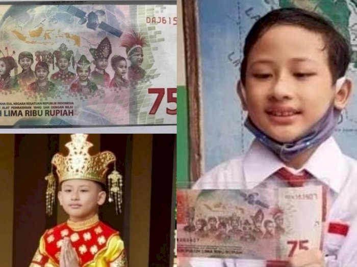 Inilah Bocah di Gambar Uang Rp 75 Ribu yang Disebut Pakai Baju Adat Tiongkok, Cek Faktanya