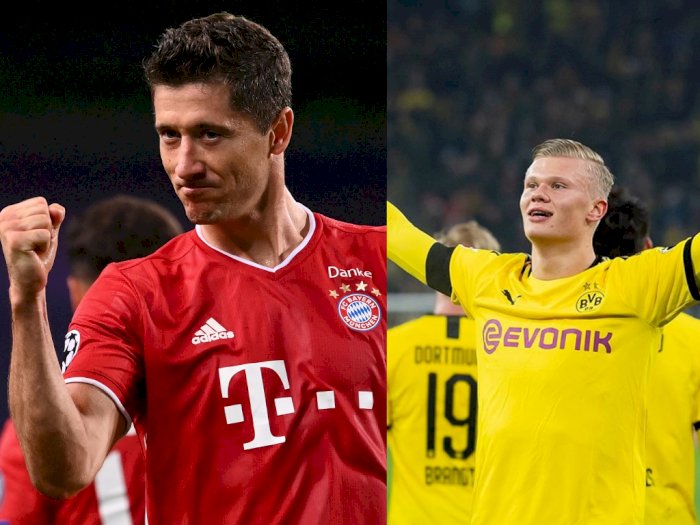 Top Scorer Liga Champions 2019/2020: Lewandowski dan Haaland Memimpin