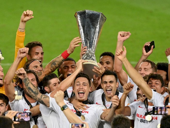 FOTO: Momen Selebrasi Juara Liga Europa Sevilla