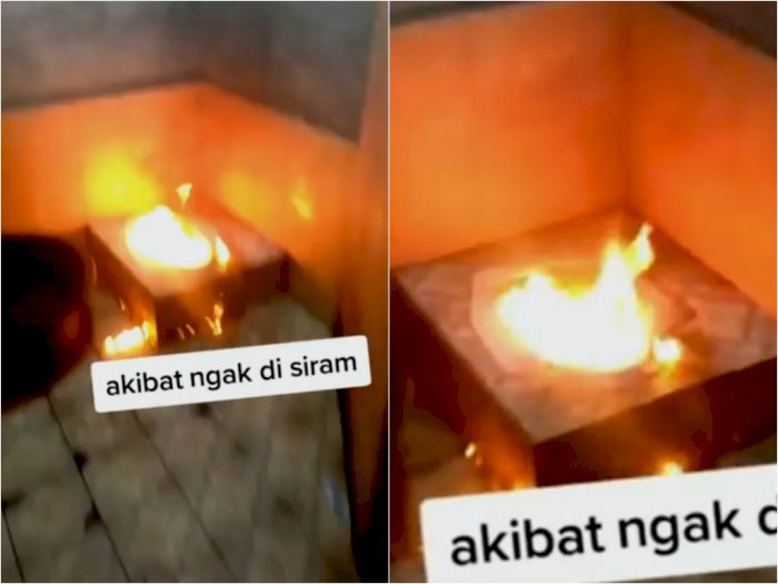 Heboh Video Kobaran Api di Lubang Kloset, Netizen Duga Berasal Dari sini