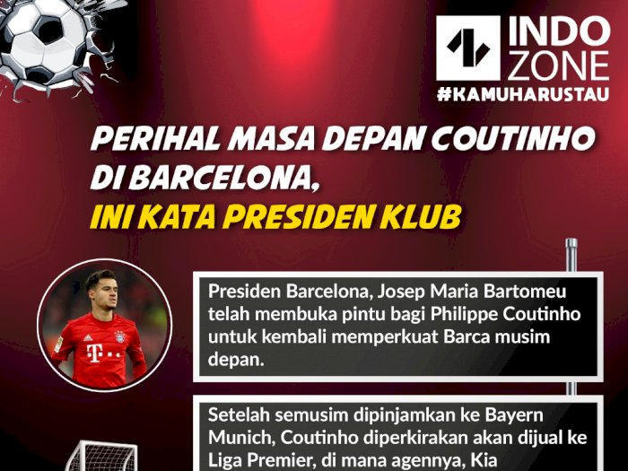 Perihal Masa Depan Coutinho di Barcelona, Ini Kata Presiden Klub