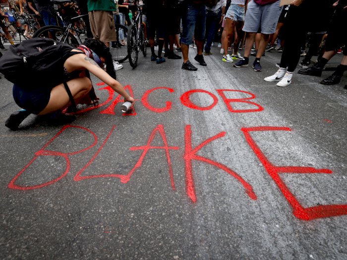 FOTO: Demonstrasi Menyusul Penembakan Jacob Blake di Wisconsin, New York
