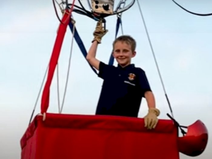 Bocah 8 Tahun Pecahkan Rekor Dunia Sebagai Pilot Tunggal Balon Udara Termuda, Mantap!