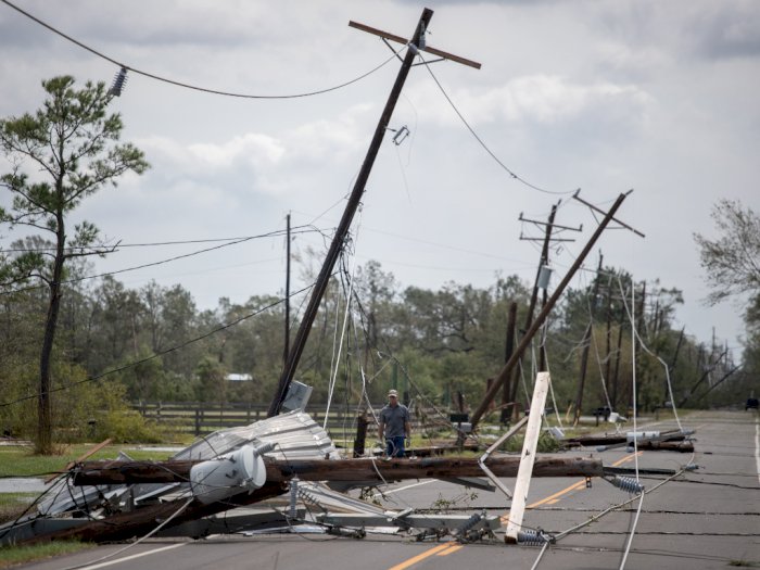FOTO: Kondisi Louisiana Setelah Diterjang Badai Laura