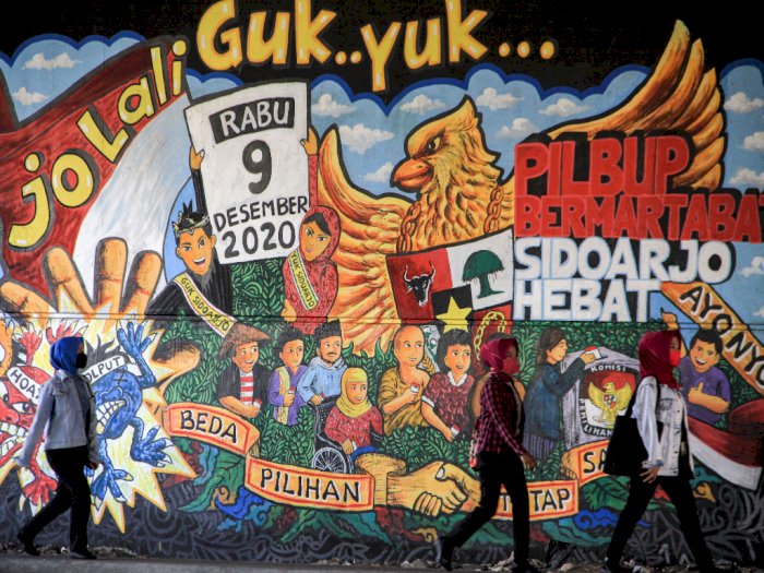 FOTO: Mural Sosialisasi Pilkada 9 Desember 2020
