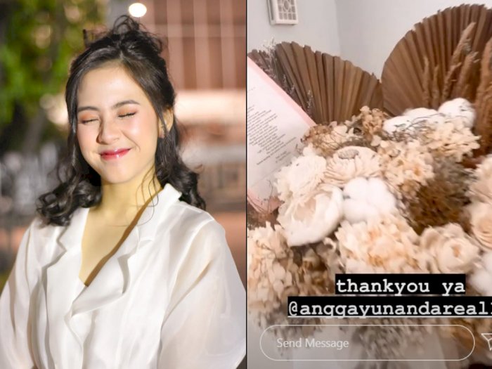 Adhisty Zara Aktif Lagi di IG usai Videonya Viral, Perlihatkan Bunga dari Angga Yunanda