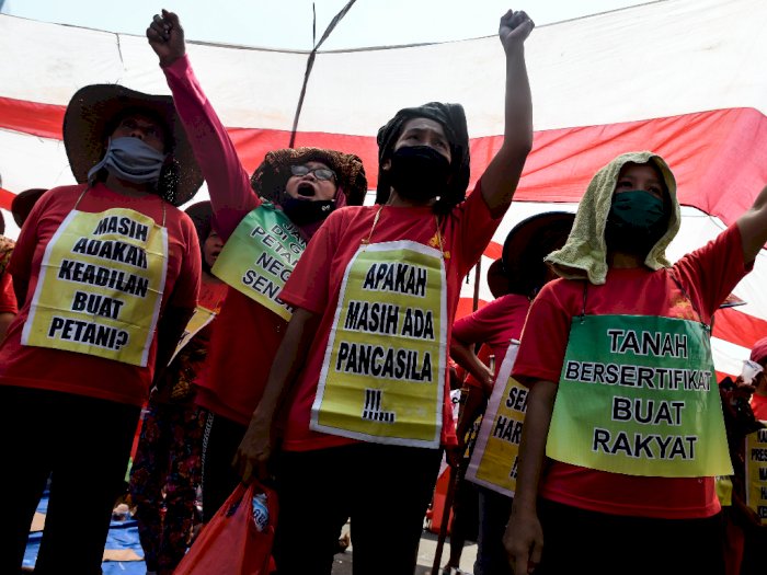 Petani Deli Serdang Kembali Unjuk Rasa di Tugu Tani Jakarta