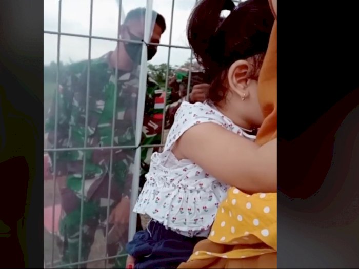 Viral Bocah Perempuan Takut Bertemu dengan Ayahnya yang Anggota TNI, Bikin Netizen Sedih