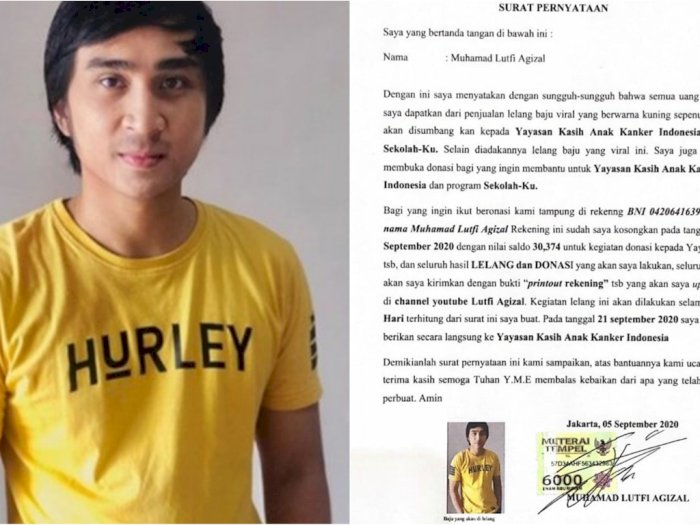 Usai Kata 'Anjay', Lutfi Agizal Kini Buat Heboh karena Lelang Baju Viral dan Buka Donasi