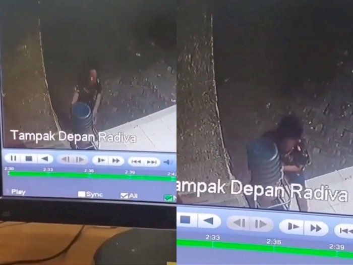 Video Rekaman CCTV Pria yang Curi Galon Air Minum, Bikin Netizen Heran