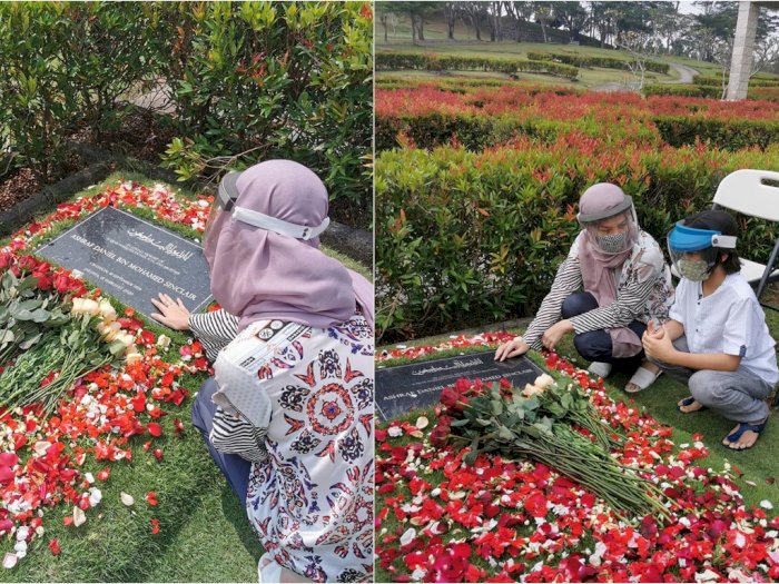 Kunjungi Makam Ashraf Sinclair, Potret BCL Pakai Hijab Dipuji Netizen: Masya Allah
