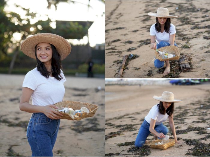 Aksi Raline Shah Berburu Sampah di Bibir Pantai Tuai Pujian, Netizen: Idaman Banget