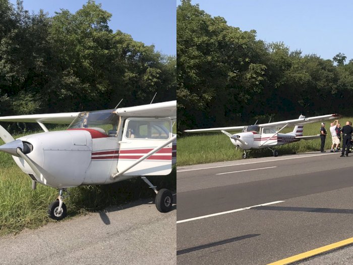 Pesawat Cessna 172 Lepas Landas dari Jalan Tol Usai Mendarat Darurat!