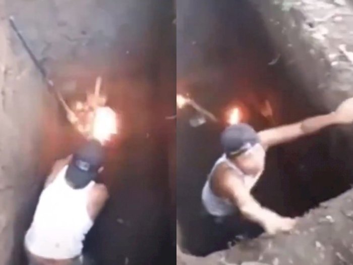 Viral Video Liang Lahat Mengeluarkan Api, Penggali Kubur Panik Minta Tolong