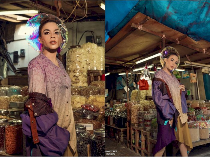 Melaney Ricardo Banjir Pujian Usai Unggah Foto Pemotretan di Pasar Pakai Outfit Rp1 Miliar