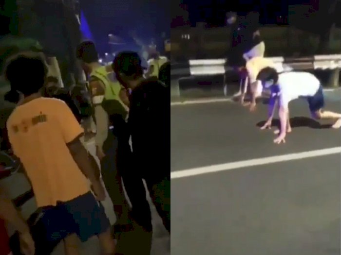 Gokil! Sekelompok Anak Muda ini Balap Lari Sambil Dikawal Polisi, Netizen: Ini Baru Mantap
