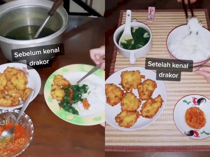 Cewek Ini Perlihatkan Cara Makan Sebelum & Sesudah Kecanduan Drakor, Netizen: Gue Banget!