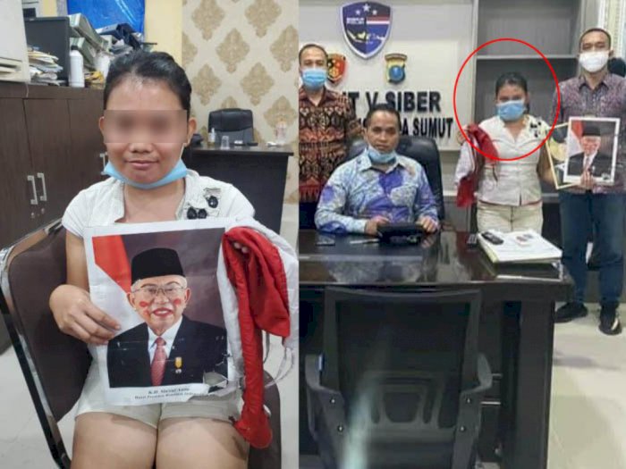 Rohmeini Purba Ditangkap Polisi Lecehkan Bendera Pakai Darah Haid dan Injak Foto Wapres