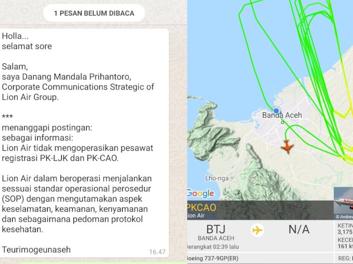 Heboh Pesawat Lion Air Terbang Rendah Selama 1 Jam di Udara Aceh, Begini Fakta Lengkapnya