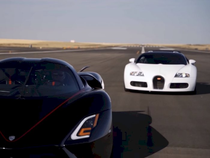 Melihat Drag Race Antara Mobil SSC Tuatara dengan Bugatti Veyron!