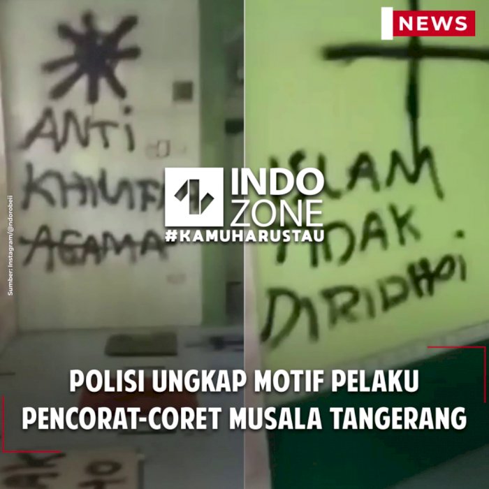 Polisi Ungkap Motif Pelaku Pencorat-coret Musala Tangerang