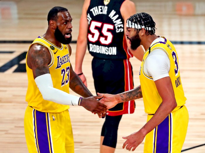 FOTO: Lakers Kalahkan Miami Heat 116-98 di Game 1 Final NBA 2020