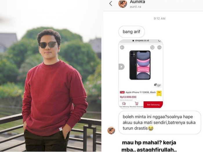 YouTuber Arief Muhammad Geram Dapat DM Fans yang Minta Belikan Handphone Mahal: Kerja Mbak