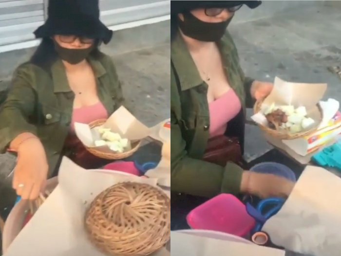 Viral Video Penjual Sate Cantik di Bali, Netizen: Belum Makan Udah Kenyang