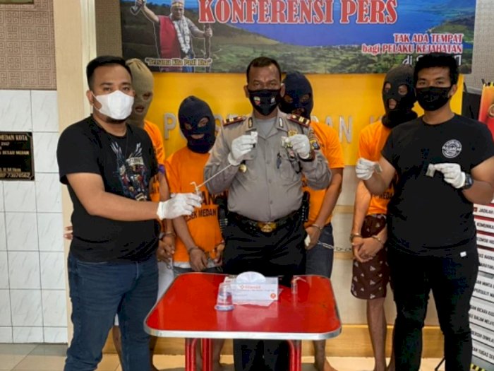 Saat Polisi Gerebek Kawasan Jalan Multatuli Medan, 4 Pria Diamankan Diduga Pakai Narkoba