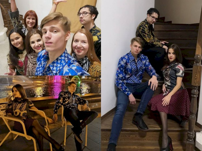Semakin Mendunia! Kaum Muda Rusia Bangga Memakai Pakaian Batik