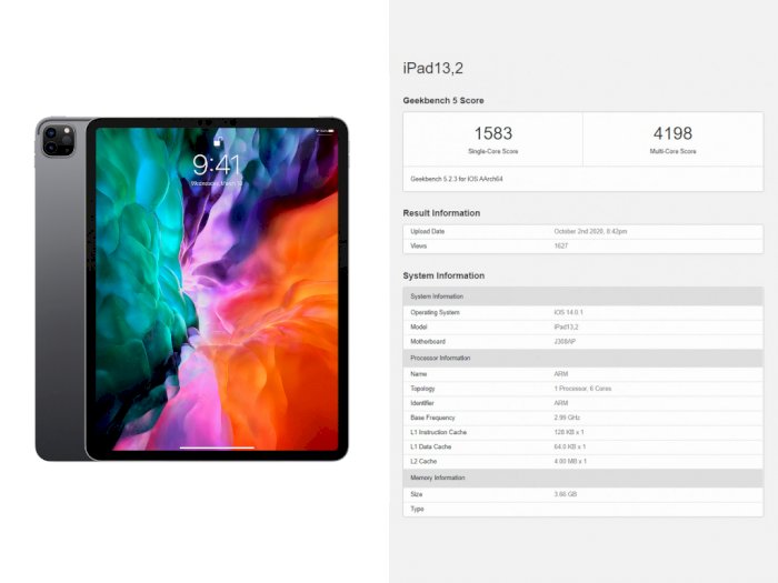 iPad Baru Apple Muncul di GeekBench, Pakai Chipset A14 dan Hasilkan Skor Tinggi!