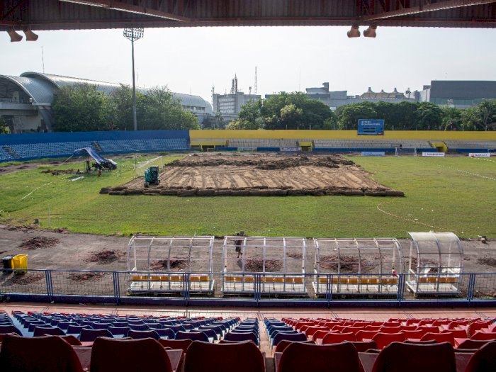 FOTO: Renovasi Stadion Madya Bumi Sriwijaya