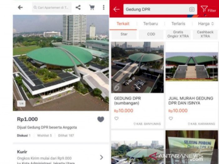 Gedung DPR Dijual di Aplikasi Online, Sekjen: Polisi Harus Tindak Tegas