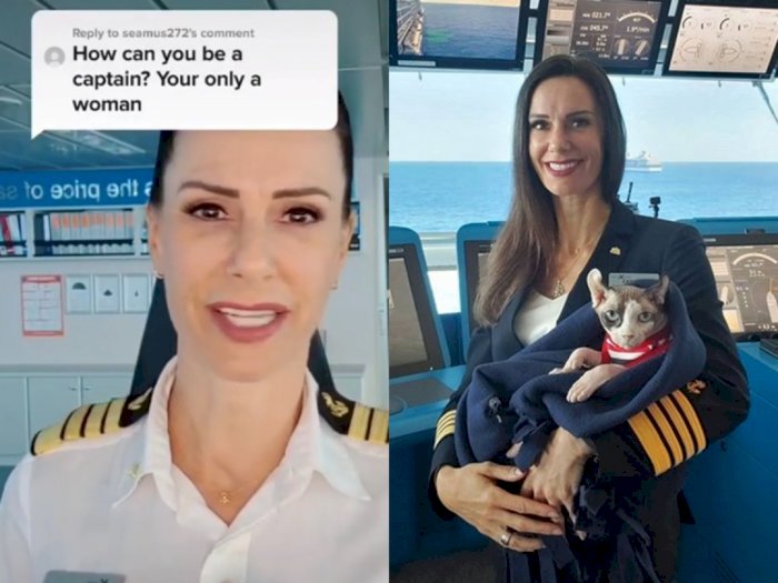 Wanita Pertama Amerika Yang Jadi Kapten Kapal Ini Balas Komentar Netizen Dengan Tajam