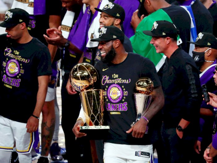 FOTO: Los Angeles Lakers Mengalahkan Miami Heat dan Menjadi Juara NBA 2020
