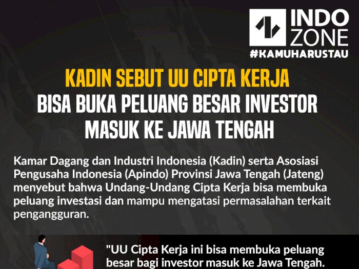 Kadin Sebut UU Cipta Kerja Berpeluang Investor Masuk ke Jawa Tengah