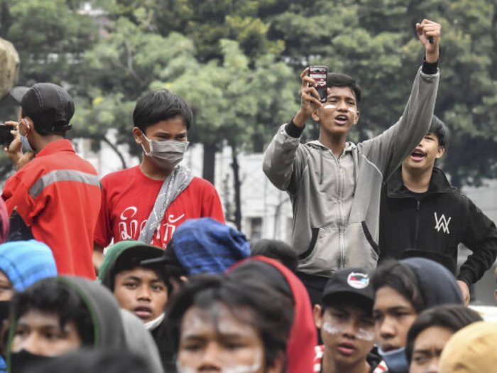 Pasca Demo Tolak Omnibus Law di Jakarta, 1.377 Orang Mayoritas Pelajar Diciduk Polisi