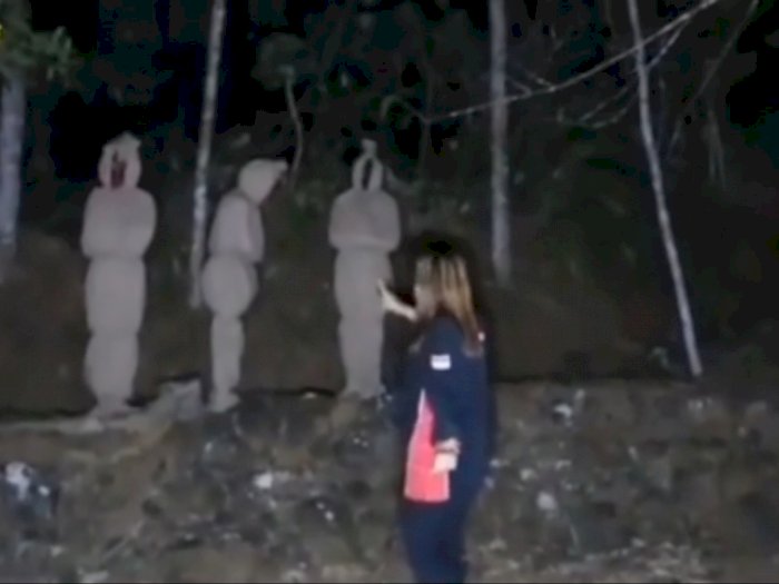 Viral Penampakan 3 Pocong di Hutan Malam Hari, Mendadak Pocong Ikutan Joget