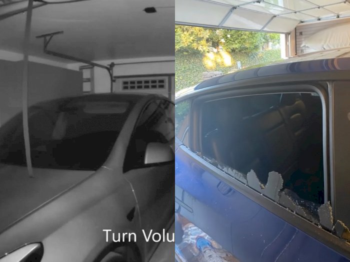 Melihat Kaca Jendela Belakang Tesla Model Y yang Pecah Saat Ada di Garasi!