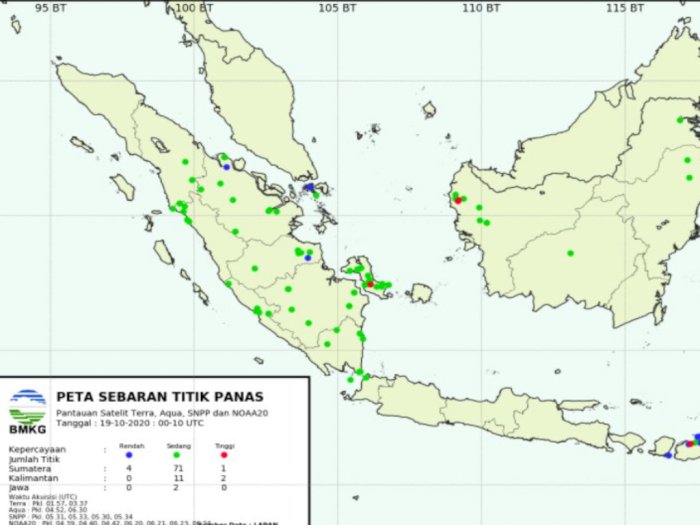 BMKG: Ada 34 Titik Panas yang Terdeteksi di Sumatera Utara