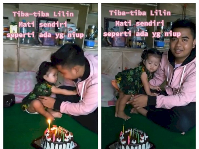 Lilin Kue Ulang Tahun Anak Ini Tiba-Tiba Mati seperti Ditiup, Netizen: Ada yang Ajak Main