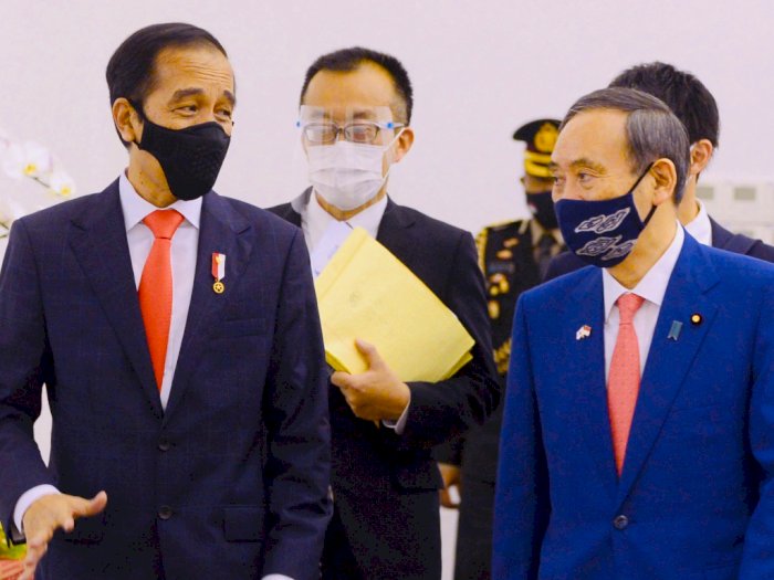 Momen Jokowi Sambut PM Jepang di Istana, Tamu Kenegaraan Pertama Semasa Pandemi