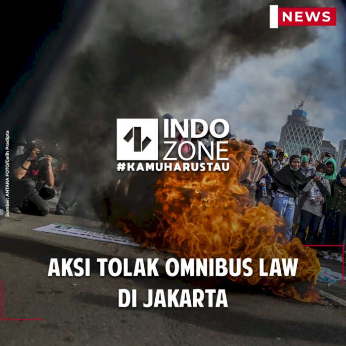 Aksi Tolak Omnibus Law di Jakarta