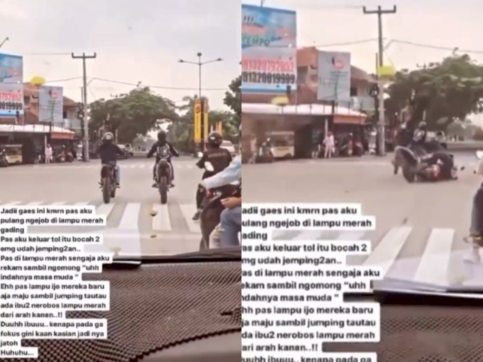 Niatnya Mau Wheelie Berujung Ditabrak Emak-emak, Netizen Berdebat Siapa yang Salah