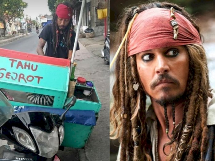 Disebut Mirip Jack Sparrow, Tukang Tahu Gejrot Berambut Gimbal Ini Mendadak Viral