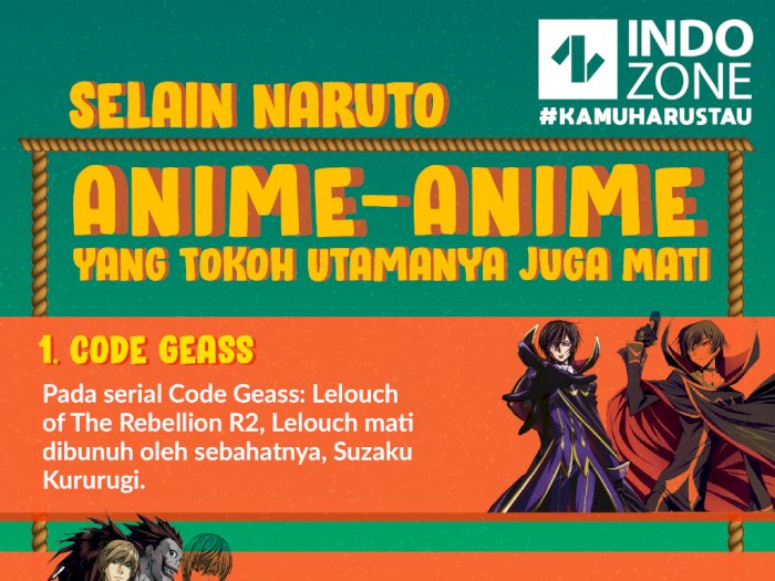 Selain Naruto, Anime-Anime Yang Tokoh Utamanya juga Mati