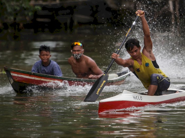 FOTO: Latihan Atlet Dayung Kalimantan Selatan