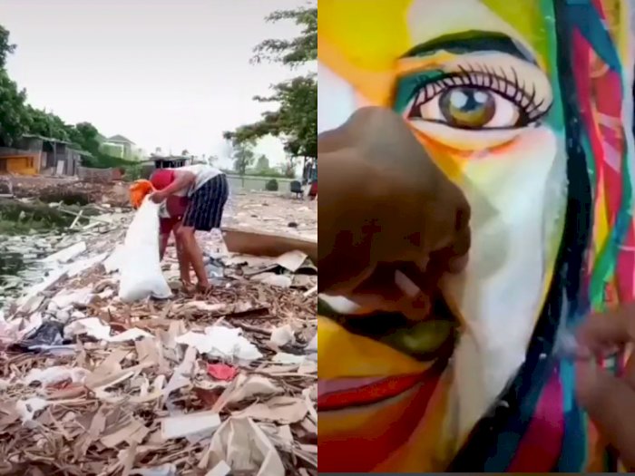Salut! Pria ini Bikin Karya Seni dari Sampah Plastik yang Dikumpulkan, Hasilnya Luar Biasa